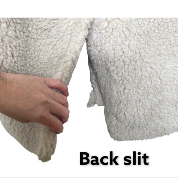 Ba&sh Paris Filip Hooded Teddy Faux Fur Long Ecru with Belt Coat Jacket NWT - Picture 11 of 15